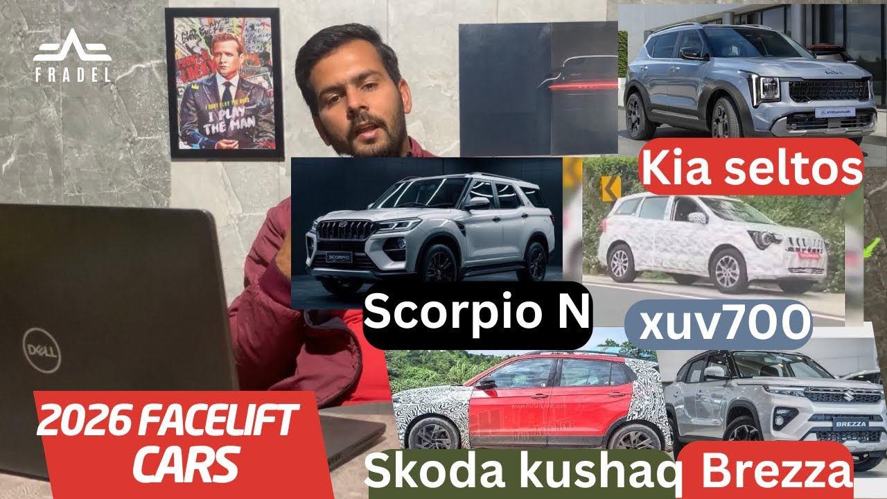 2026 facelift cars 🤯 || brezza, mg hactor, xuv700,Skoda kushaq, scorpio N, punch  and etc