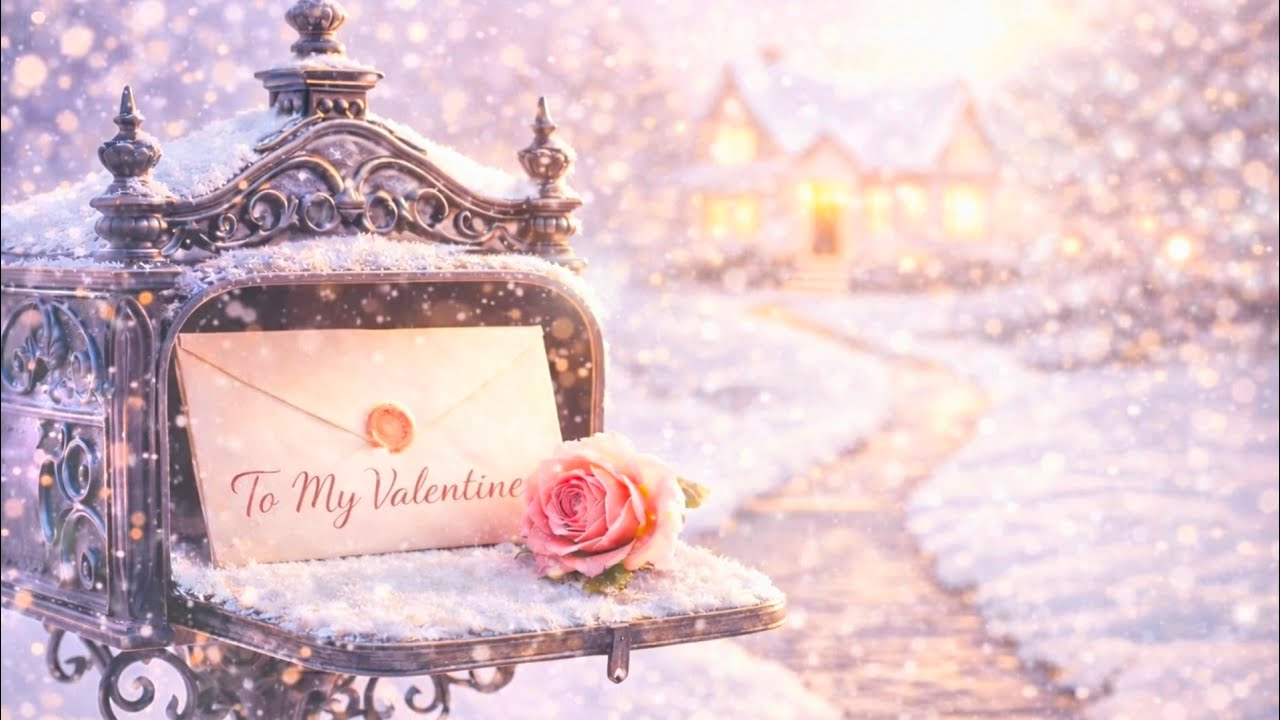 Sweet Love Letters Valentine Ambience 💌 Soft Piano Music • Cozy February Screensaver