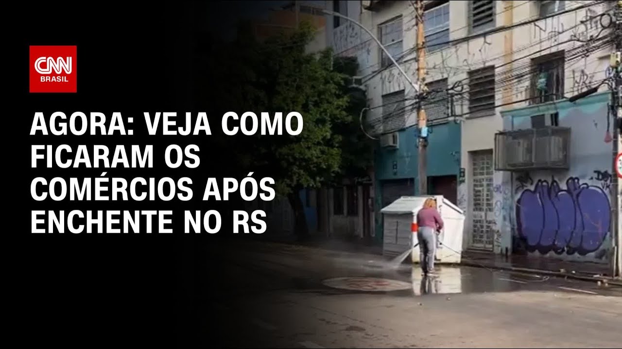 Agora: Veja como ficaram os comércios após a enchente no RS | LIVE CNN