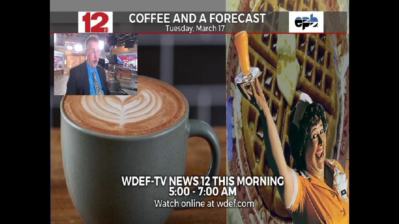 Прогноз погоды на вторник утром на телеканале WDEF-TV NEWS 12.
