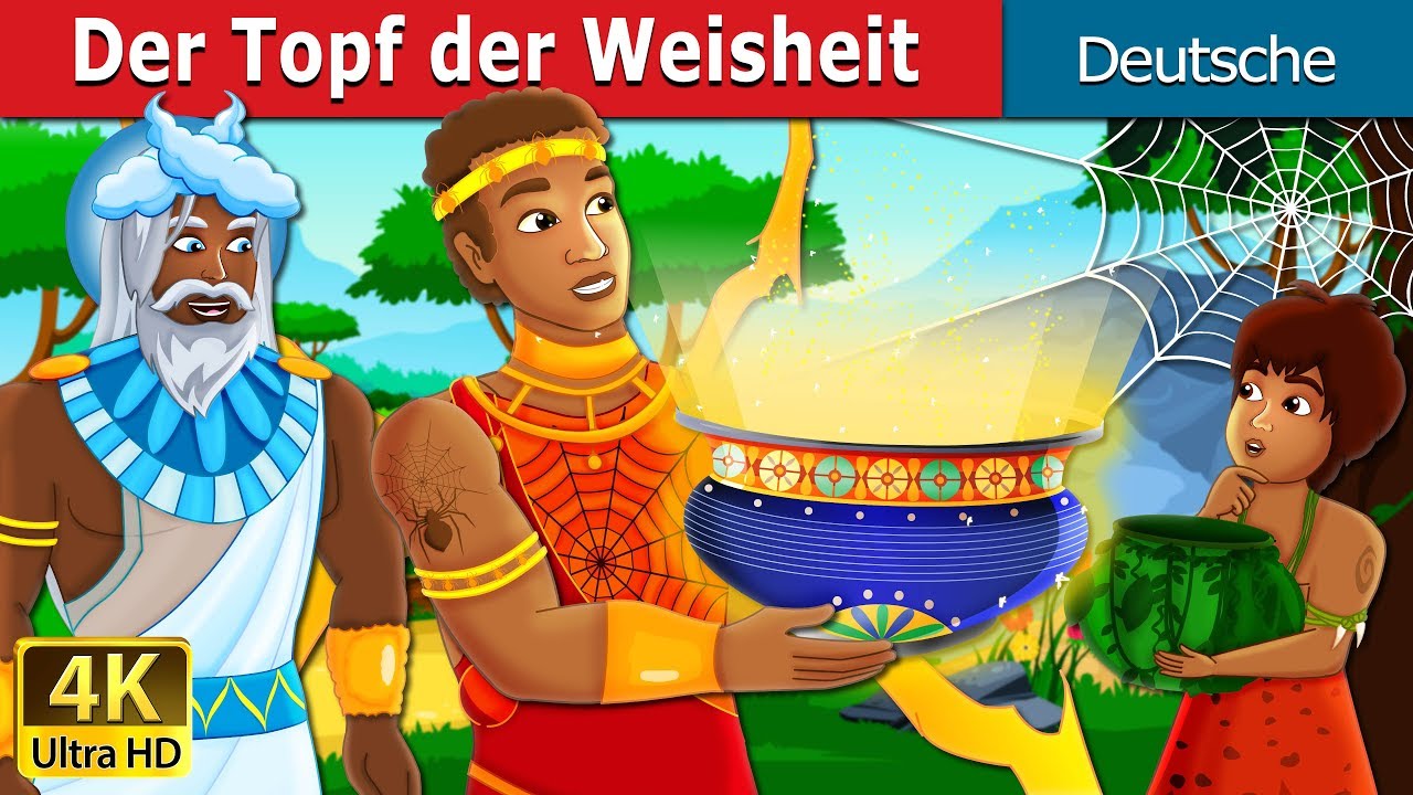Der Topf der Weisheit | Anansi and The Pot of Wisdom Story | Deutsche Märchen @German Fairy Tales
