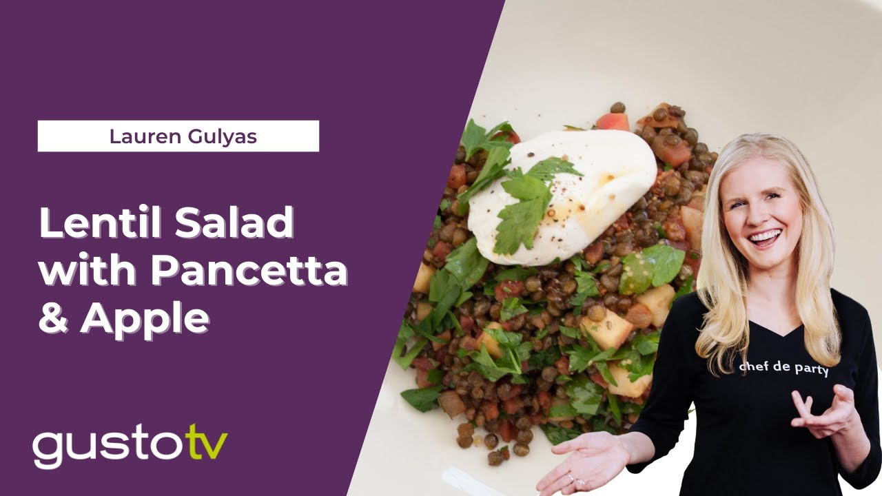 Lentil Salad with Pancetta and Apple | A is for Apple