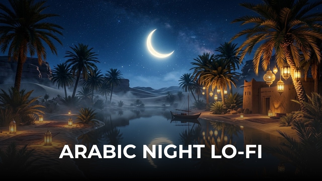 Arabic Night Ambience 🌙 Calm Oasis Sounds with Lofi Music for Stress Relief