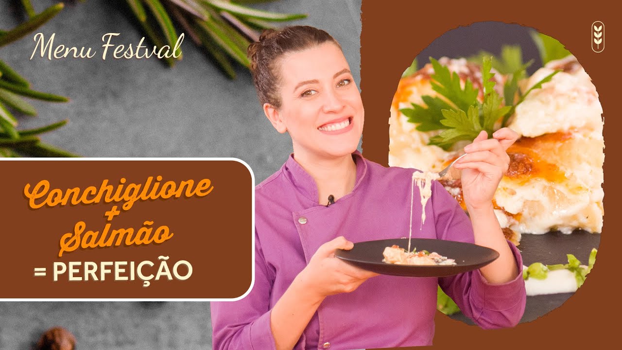 CONCHIGLIONE RECHEADO COM SALMÃO