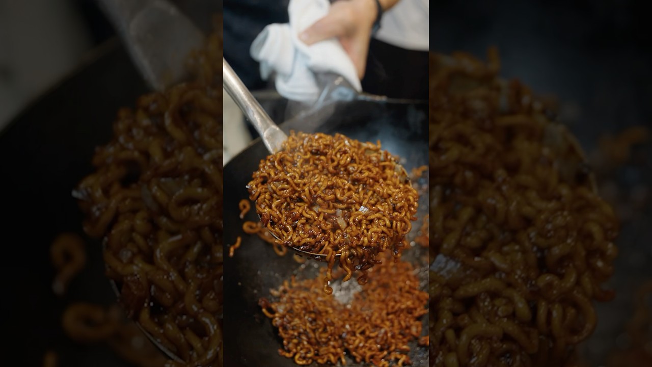 Upgrading Instant Ramen: Steak Chapagetti by a Michelin Chef⭐️