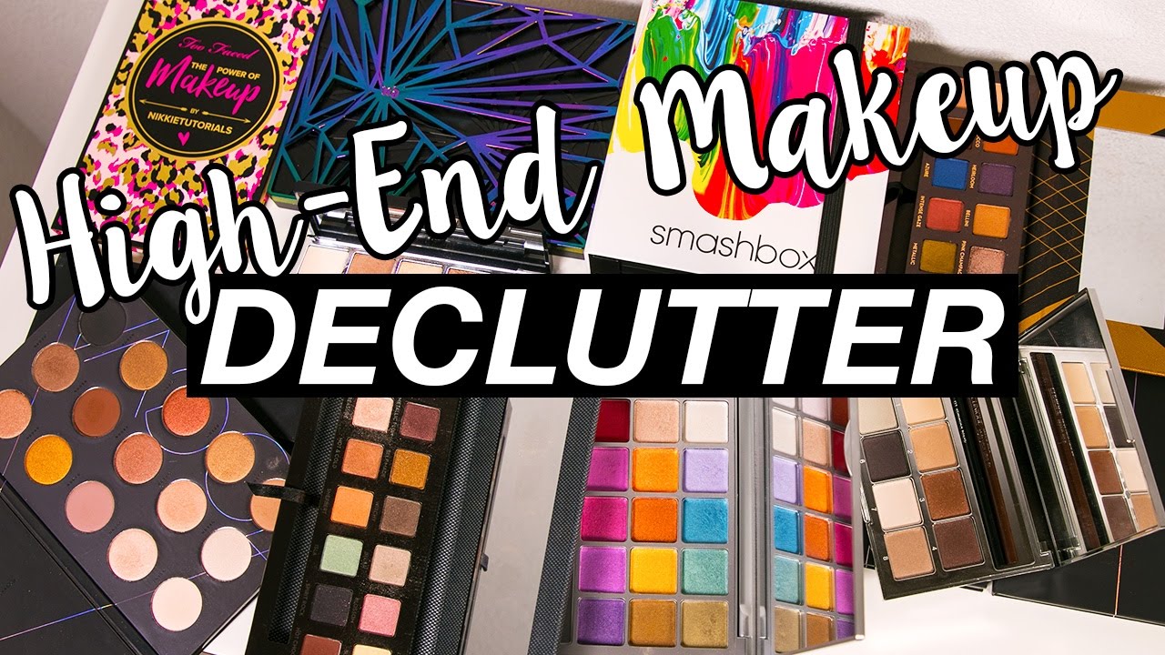 DECLUTTERING HIGH-END MAKEUP PALETTES!! GETTING RUTHLESS!!