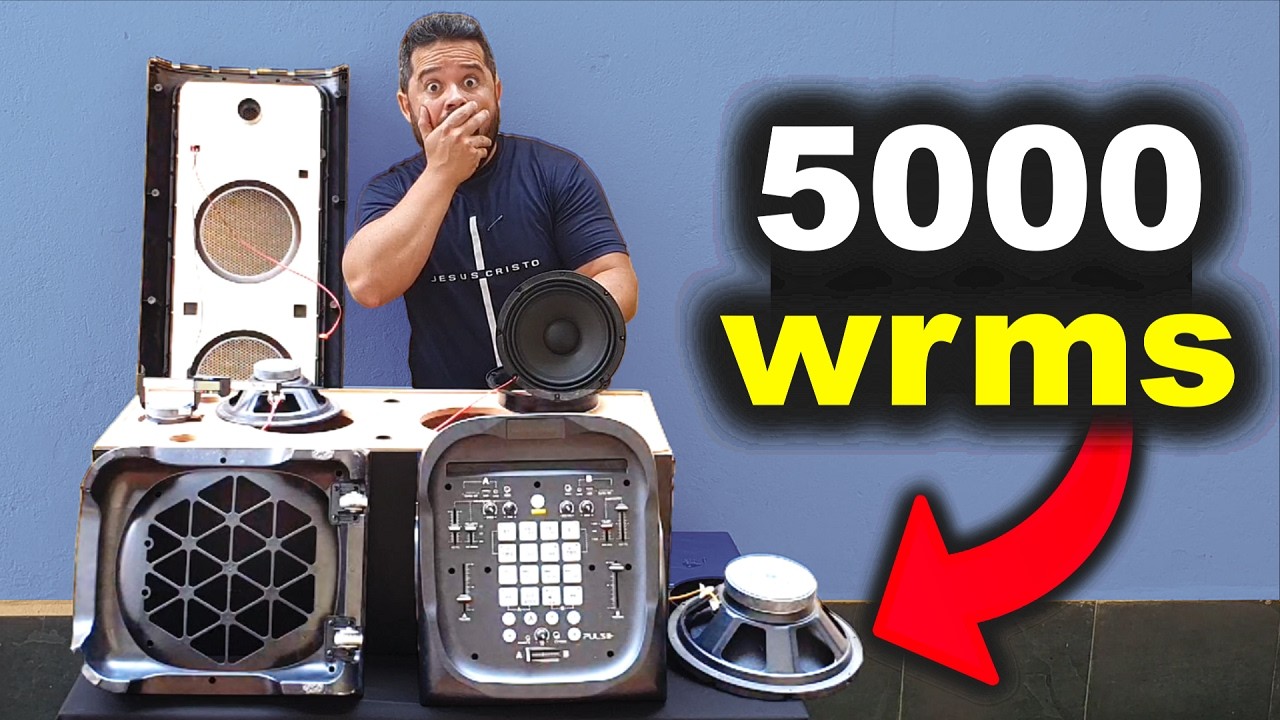 🟢💥BOMBA💥🟢 Desmontei a caixa de som com 5000Wrms toda! NÃO PENSEI QUE ELA FOSSE ASSIM! 🟢