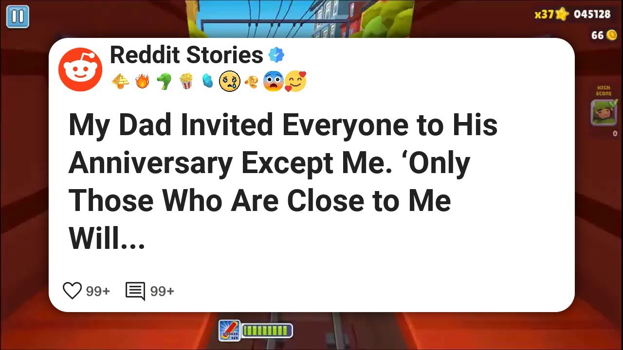 Мой папа пригласил всех на свою годовщину, кроме меня. «Только те, кто мне близок», — написал он ...