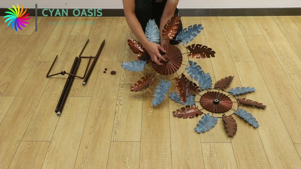 Video of installation | Banana Leaves Garden Wind Spinner