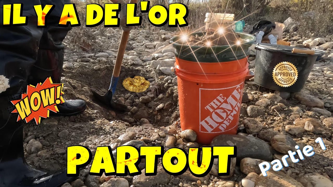 CHERCHER DE L'OR EN FRANCE, JE NE PENSAIS PAS TROUVER UN BON SPOT AUSSI FACILLEMENT. #or ; #gold