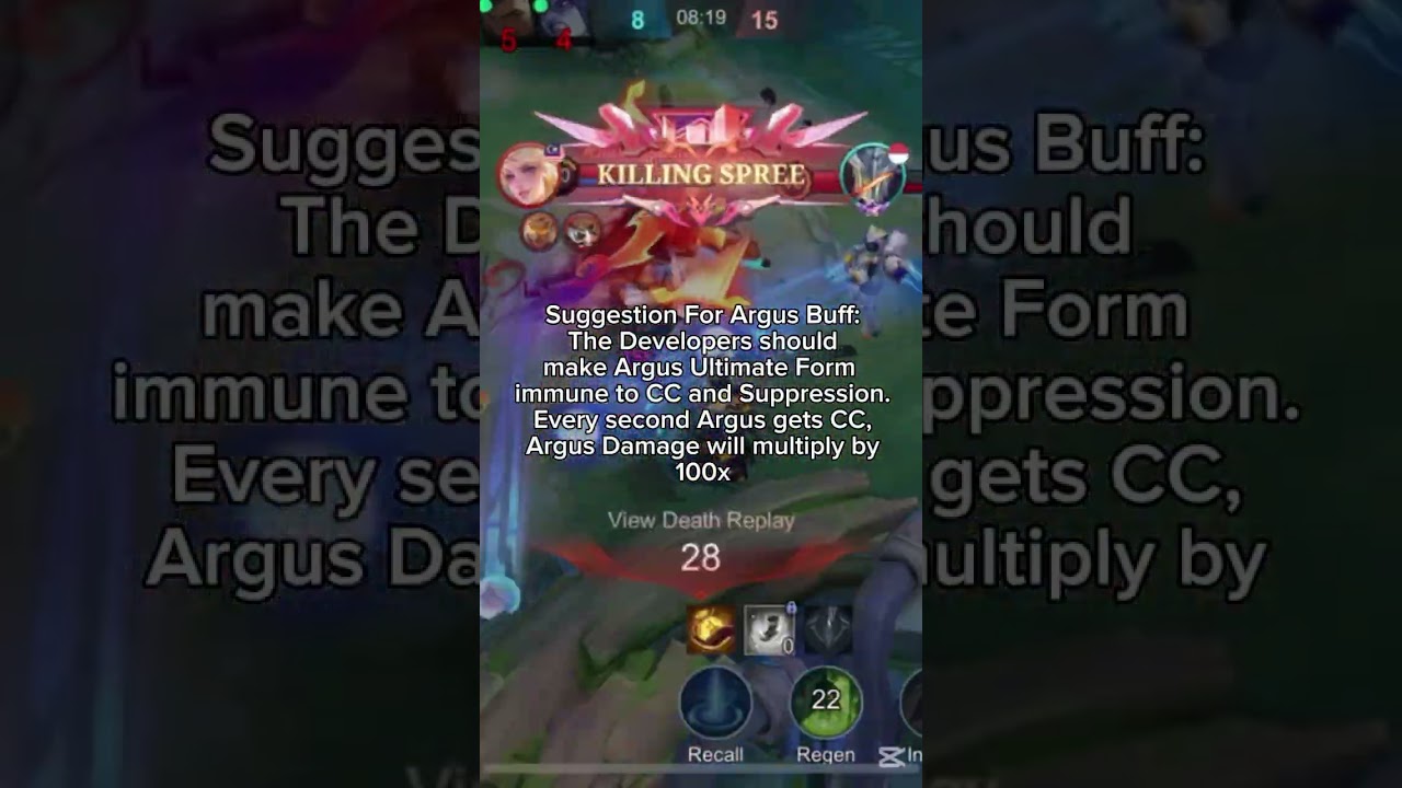 Suggestion For Argus Buff