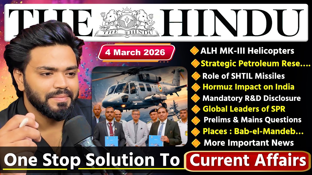The Hindu Analysis | 4 March 2026 | The Hindu Newspaper Today With MCQs | Current Affairs for UPSC