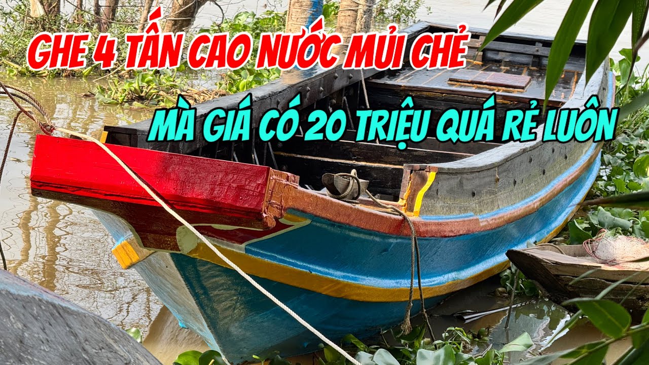 Bán Ghe 4 Tấn Giá Cực Rẻ Chỉ 20 Triệu Keo Composite 5 Lớp 0937,836,497 Chủ Ghe| Tâm Vlog