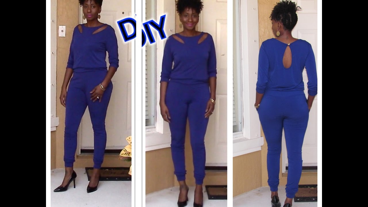 DIY Jumpsuit with Shoulder Slits
