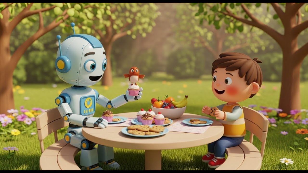 Der Roboter, der seine Snacks teilte | Beste Kinderlieder und Reimsammlungen