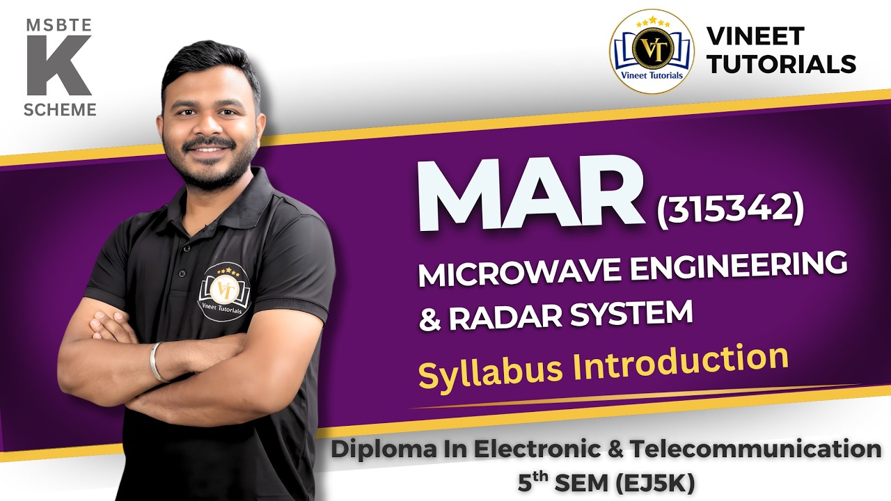 Microwave Engineering & Radar System (315342) Syllabus Introduction | Vineet Sir | Vineet Tutorials