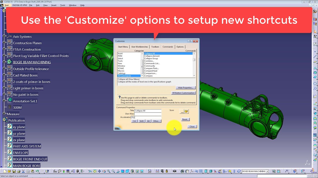CATIA V5 - TIPS AND TRICKS - SHORTCUTS TO QUICKLY EXPAND OR COLLAPSE DESIGN TREE