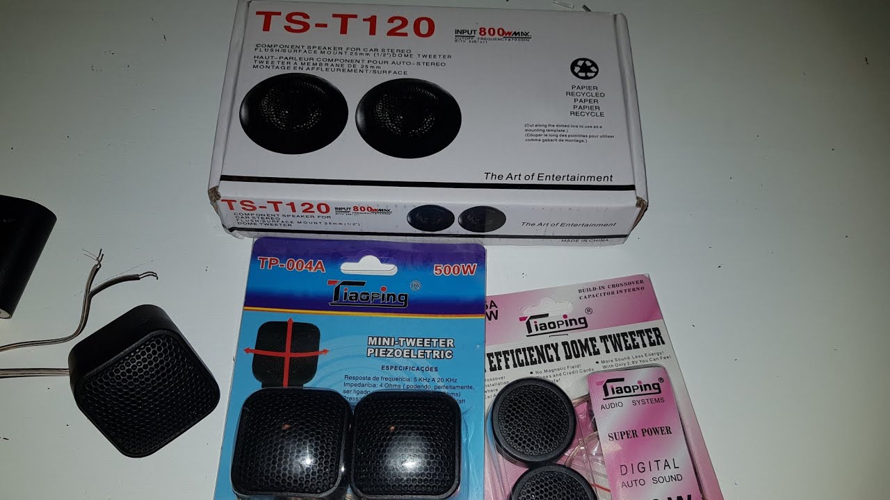 3 cheap car tweeter compare! Huge difference! Tiaoping 500w piezo tweeter vs real voice coil tweeter
