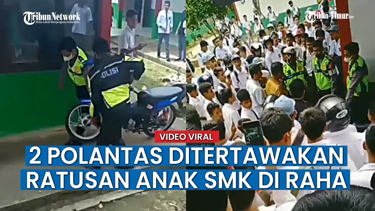 VIRAL Polantas Diteriaki hingga Ditertawakan Ratusan Siswa SMK setelah Tilang Motor