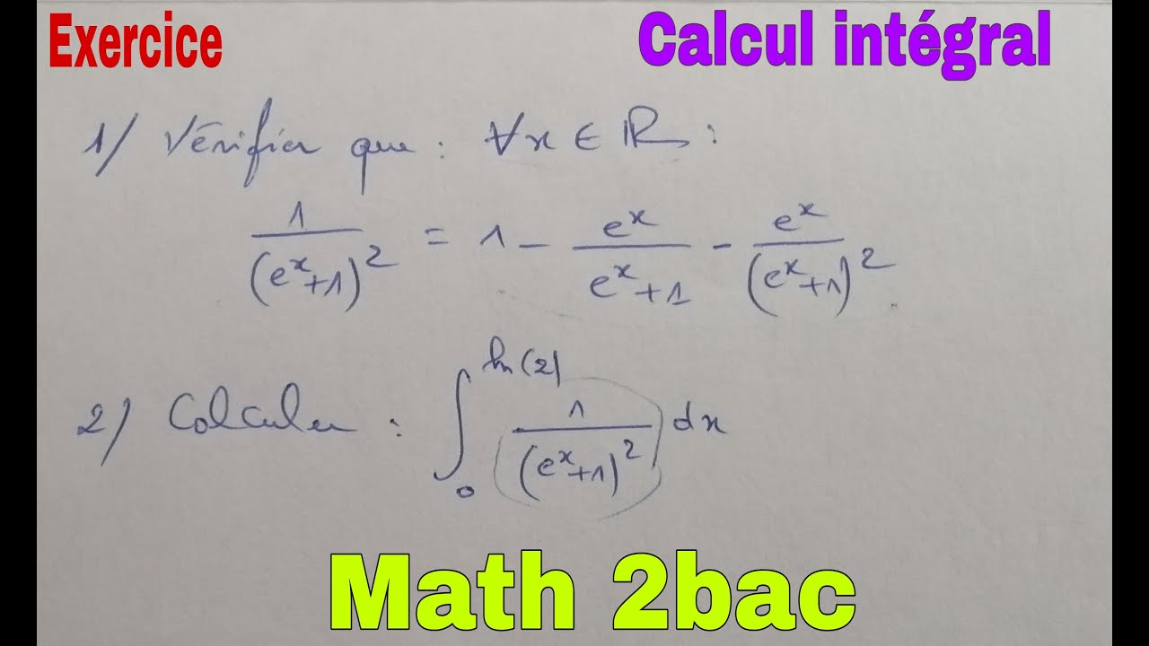 calcul integral.....math 2bac