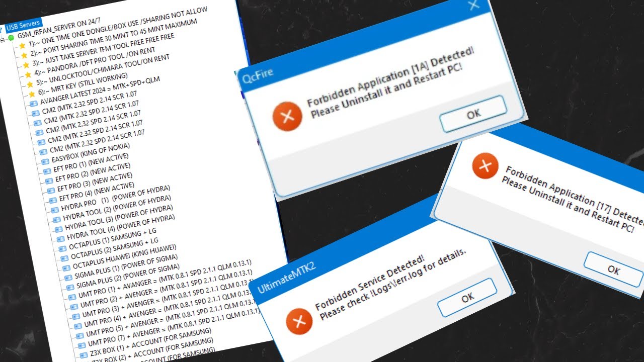 UMT All Error Forbidden Application 1A | Error 13 | Error 17 | Error 10 Fixed By  GSMIRFANSERVICE