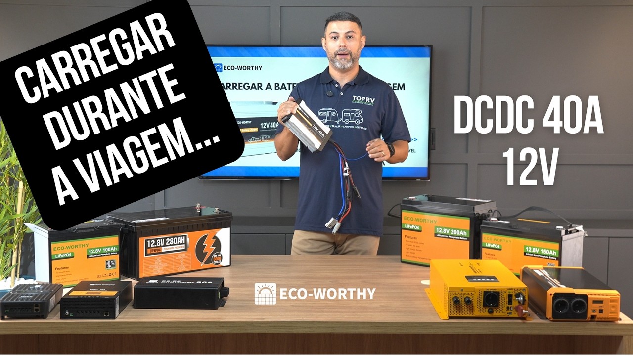 Agora voce pode gerar energia enquanto esta dirigindo o motorhome com DCDC 40A 12V ECO-WORTHY