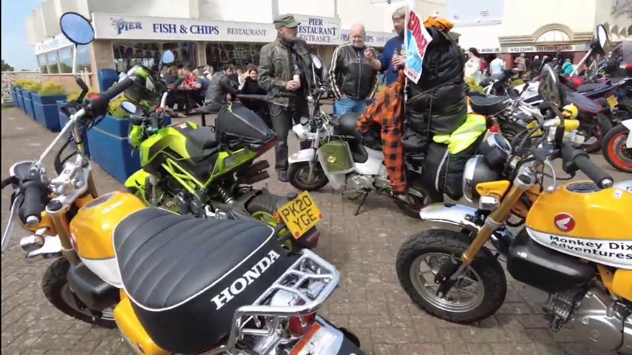 Honda Monkey Southport Meet Up with Monkey Dix Adventures & Tiny Bike Tour