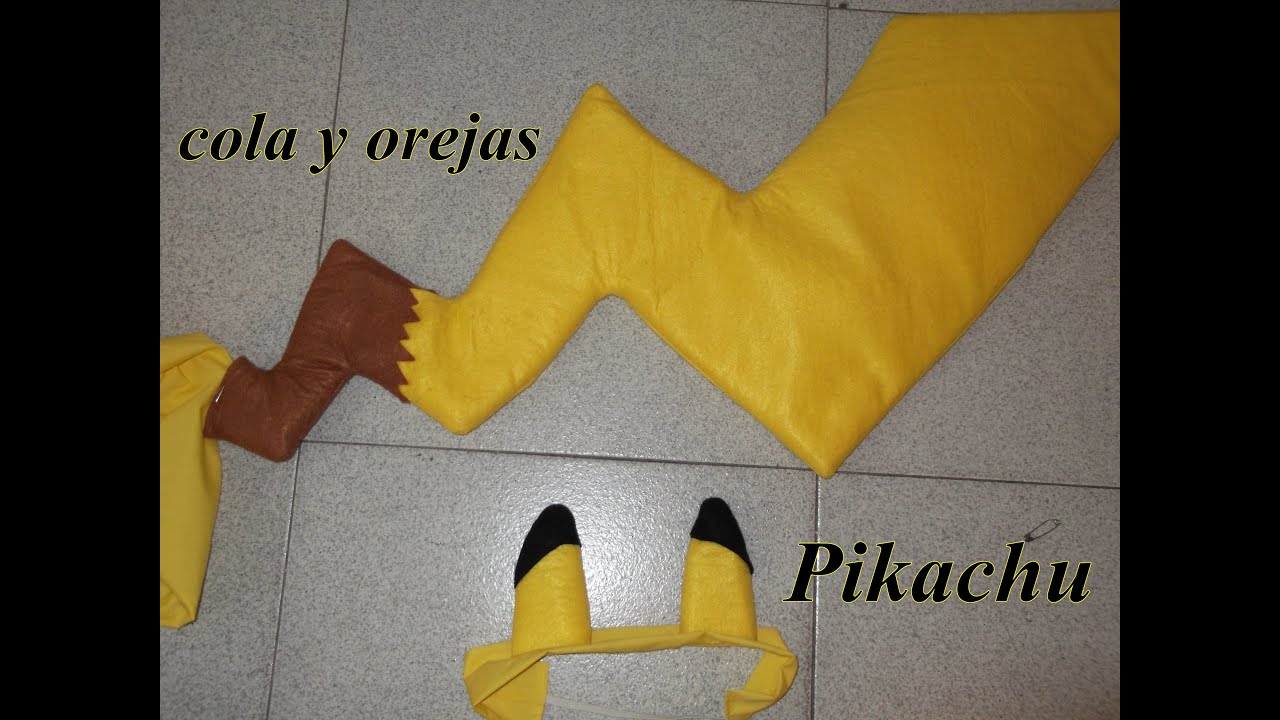 Cola y orejas de Pikachu (Tutorial)