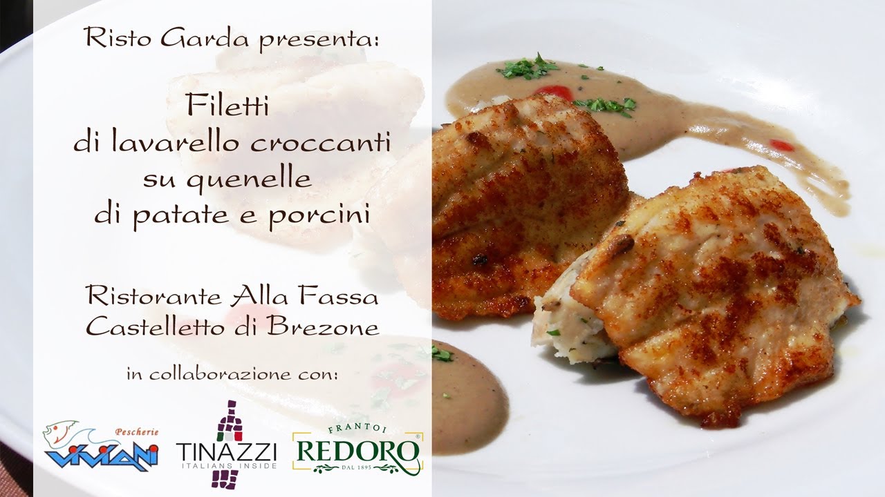 Filetti di lavarello croccanti su quenelle di patate e porcini - Ristorante alla Fassa