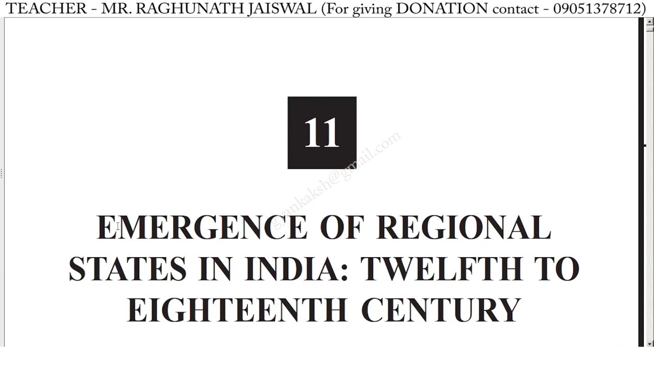 Emergence of Regional States in India Twelfth to Eighteenth Century | The Delhi Sultanate | History