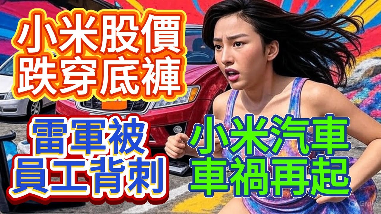 小米股價跌穿底褲！藍寶石鏡面不含藍寶石，雷軍被員工背刺，小米汽車車禍再起。小米法務無差別掃蕩。