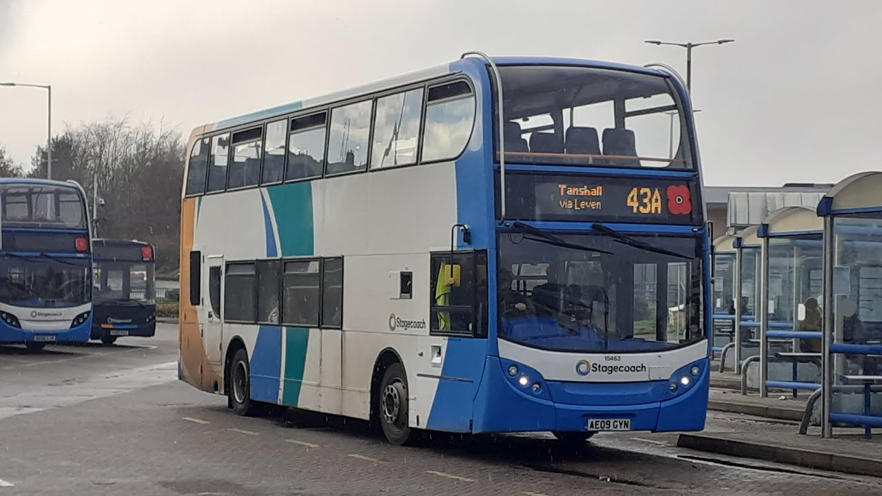 43A: Stagecoach Fife Scania N230UD Enviro 400 15463 (AE09 GYN)
