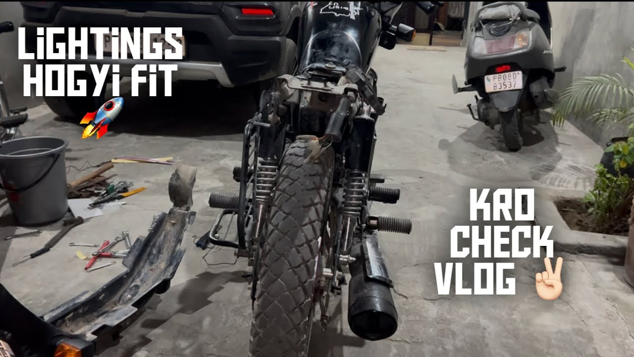 Lighting da kam hogeya done ✅ te end te hogeya km khrb 😩#modified #vlog #splendor #trendingvideo 