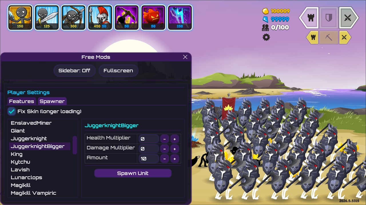 STICK WAR SAGA MOD MENU - V2026.5.6735