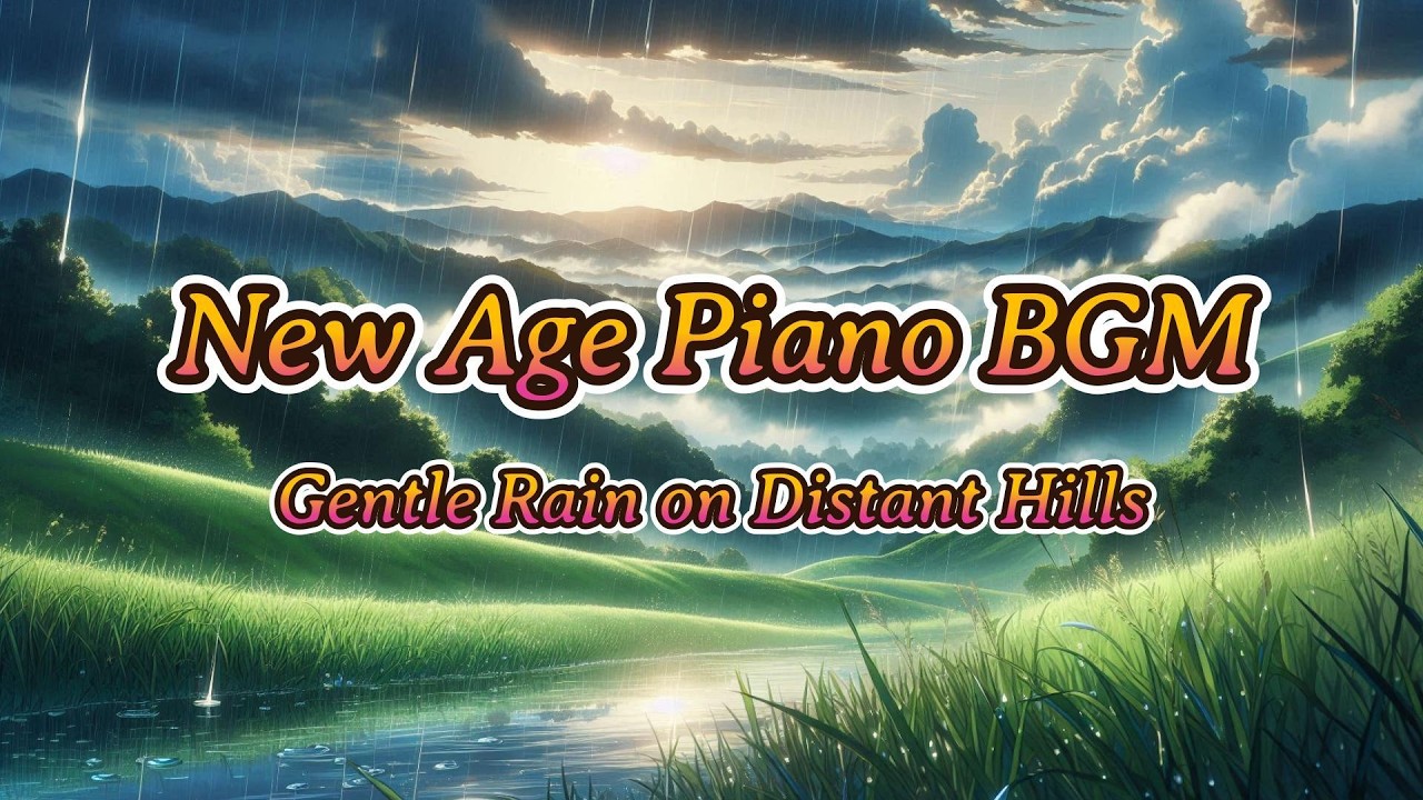 New Age Piano BGM | Gentle Rain on Distant Hills | Imagined Melody