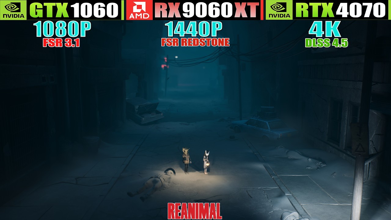GTX 1060 - RX 9060 XT - RTX 4070 ~ REANIMAL (UE5) Performance Test | DLSS 4.5 - FSR Redstone