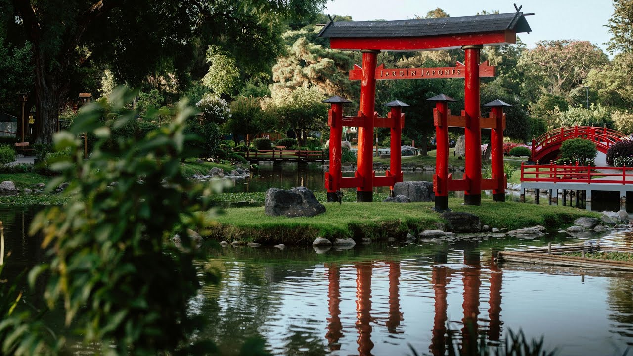 Relaxing Japanese Garden with Running Water and Birds Sounds
