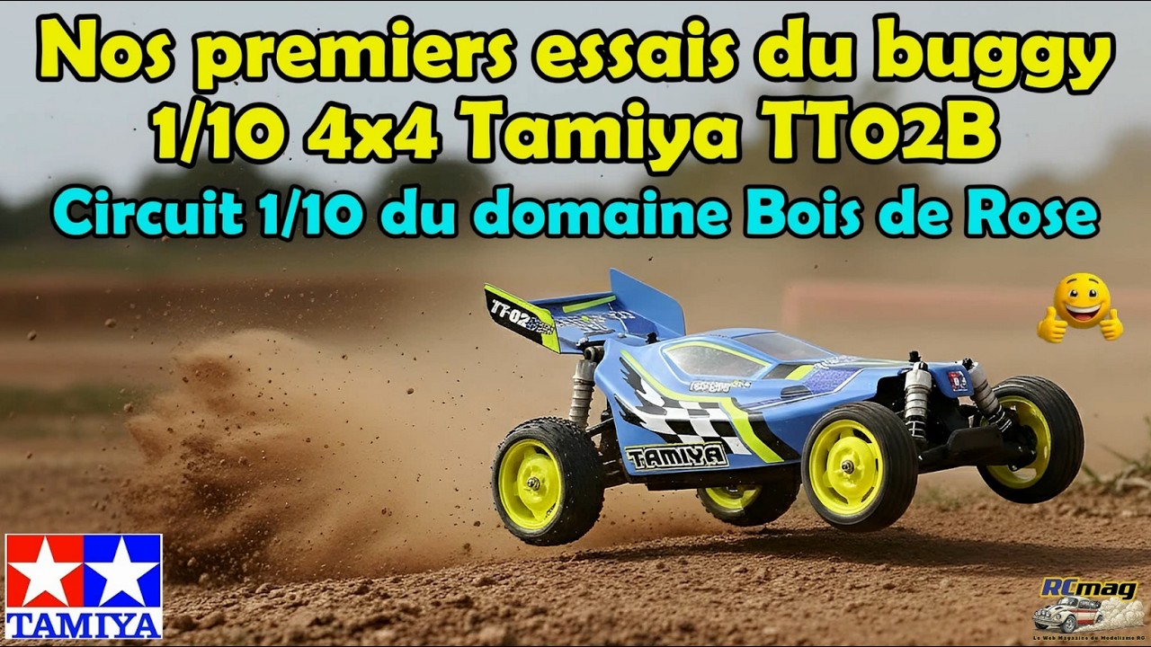 Nos premiers essais du buggy 4x4 Tamiya TT02B sur la piste 1/10 du domaine Bois de Rose