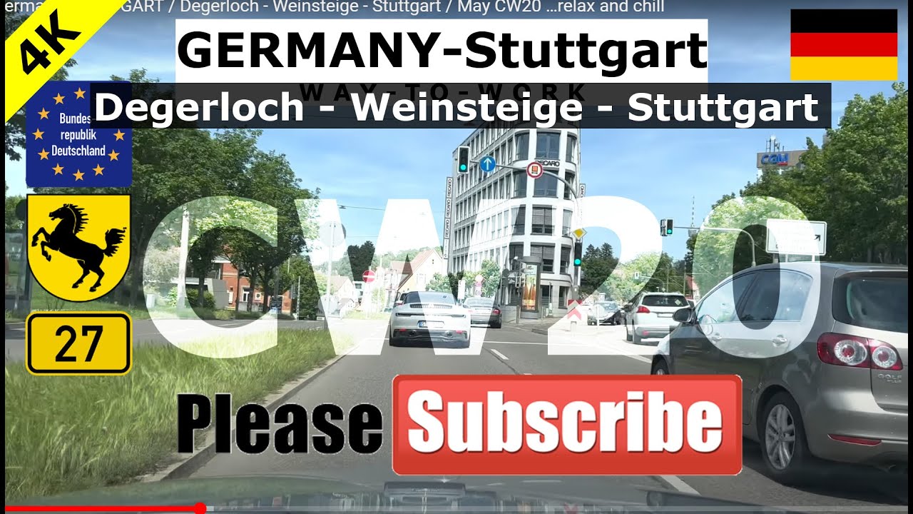 4K Germany STUTTGART / Degerloch - Weinsteige - Stuttgart / May CW20 …relax and chill