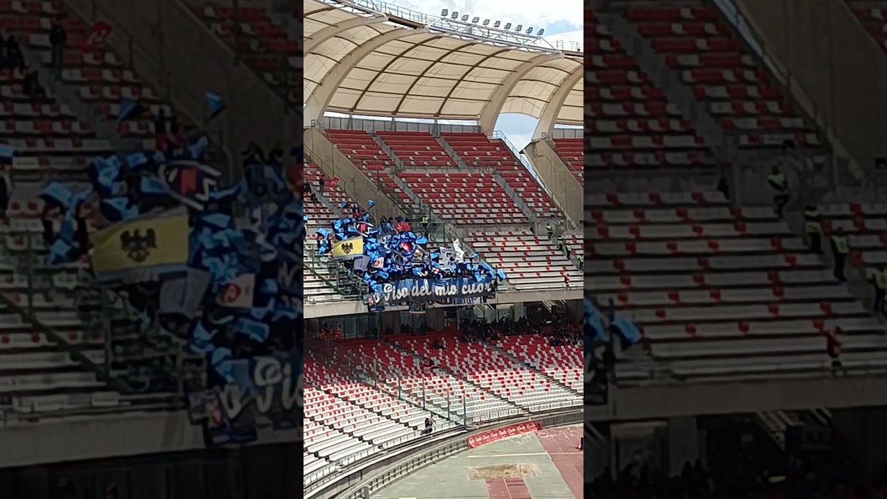 Ultras pisani a Bari highlights in HD Bari-Pisa in curva