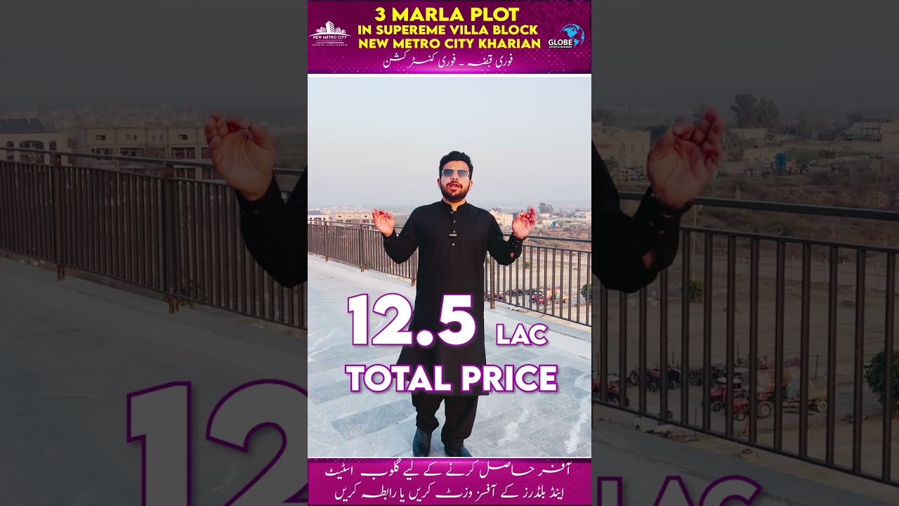 New Metro City Kharian 3 Marla Residential Plots for sale