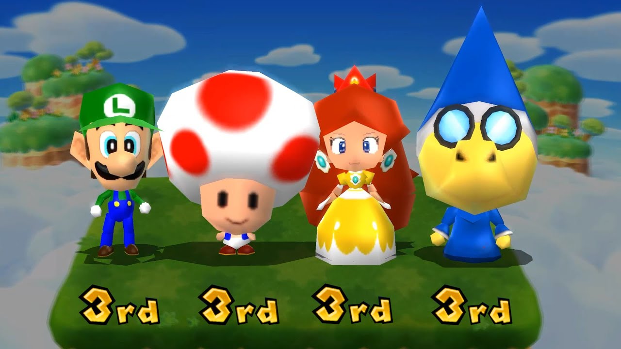Mario Party 9 Boss Battle - Luigi Vs Toad Vs Daisy Vs Kamek