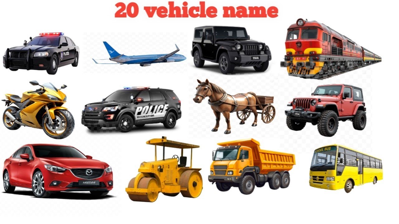 🚗 Transport Vehicle Names Learning Video | Gaadiyon ke Naam Sikhien