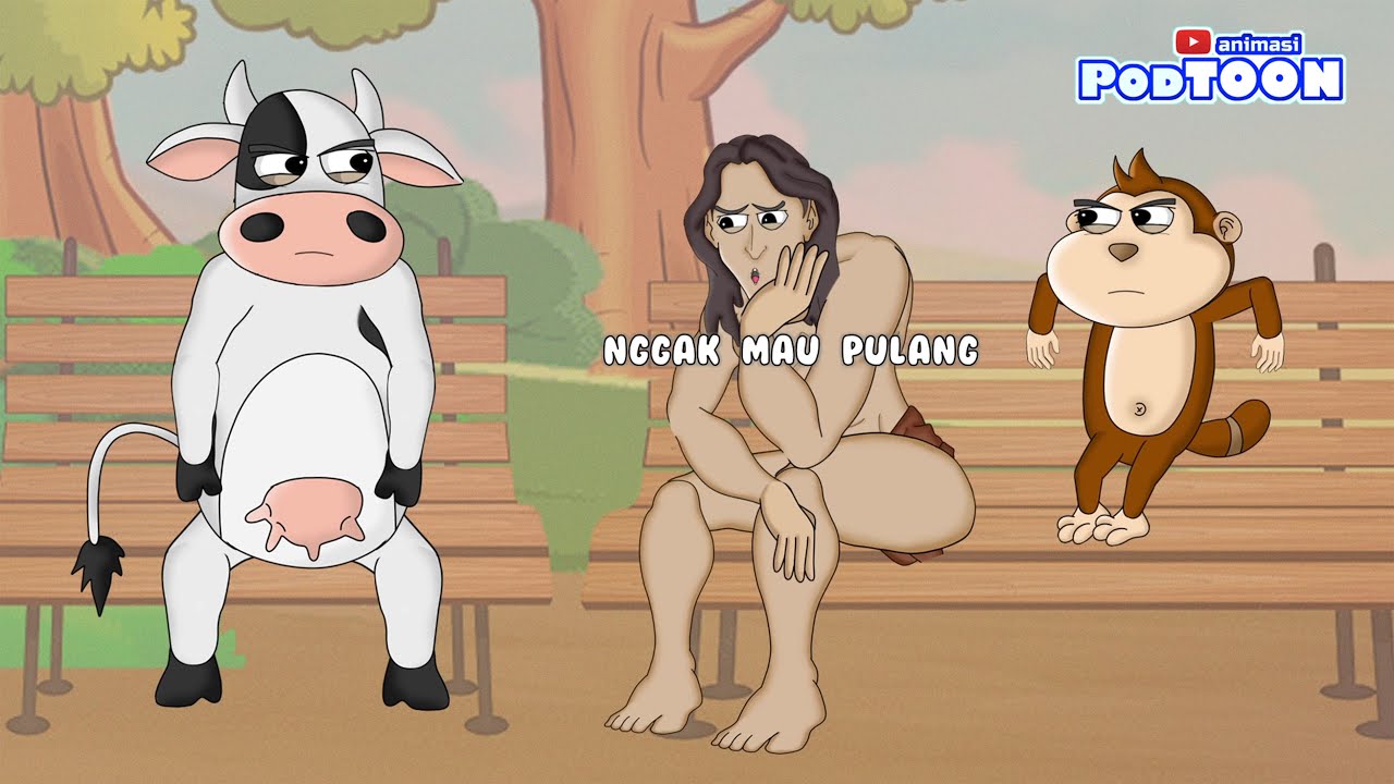 TARZAN PENGEN KE KOTA - Animasi Podtoon