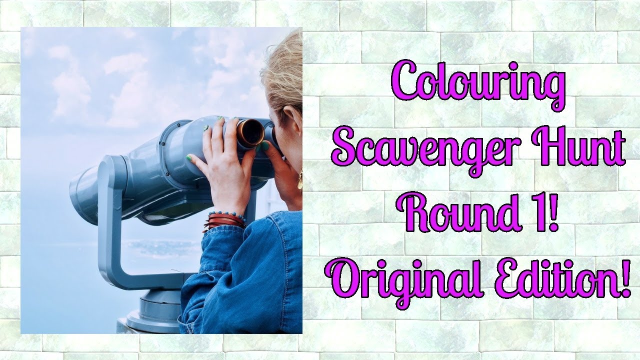 Colouring Scavenger Hunt | Round 1 | Original Edition! | Adult colouring channel