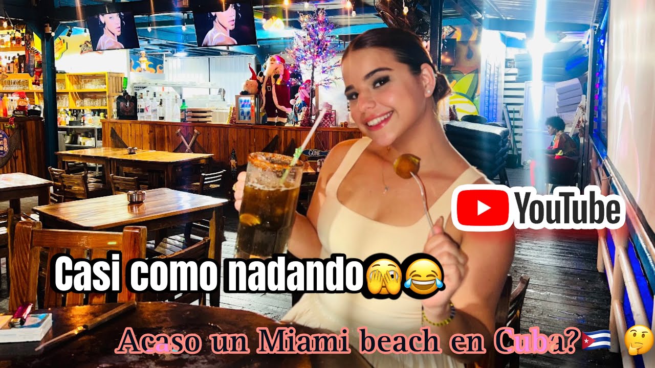 Conoce el nuevo Miami beach en Cuba 🇨🇺 |cenando en un restaurante en la playa/por poco salgo nadando
