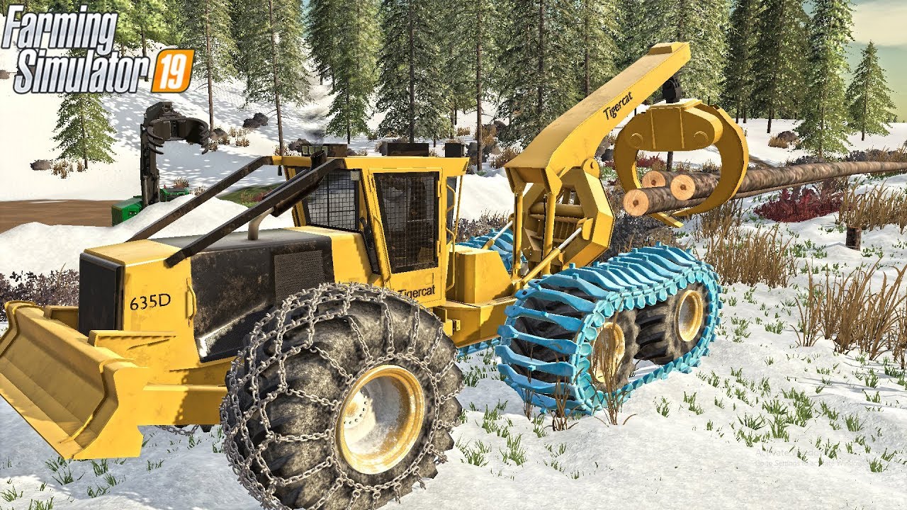 LOGGING MONSTER TREES | SNOWY MOUNTAIN LOGGING | FARMING SIMULATOR 2019