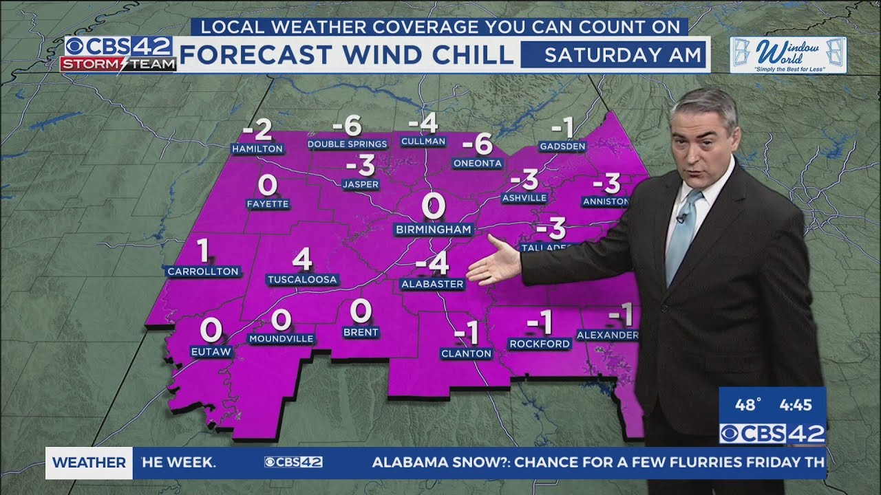 Weather Aware: Arctic Blast This Weekend With Snow Flurries - CBS 42 News at 4 pm