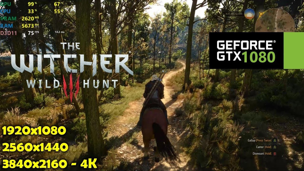 GTX 1080 | The Witcher 3 - 1080p, 1440p & 4K Ultra Settings (No Hairworks)