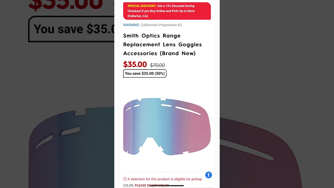 Motorhelmets Store Sale Smith Optics Rhythm Chromapop & Range Replacement Lens Goggles Accessories